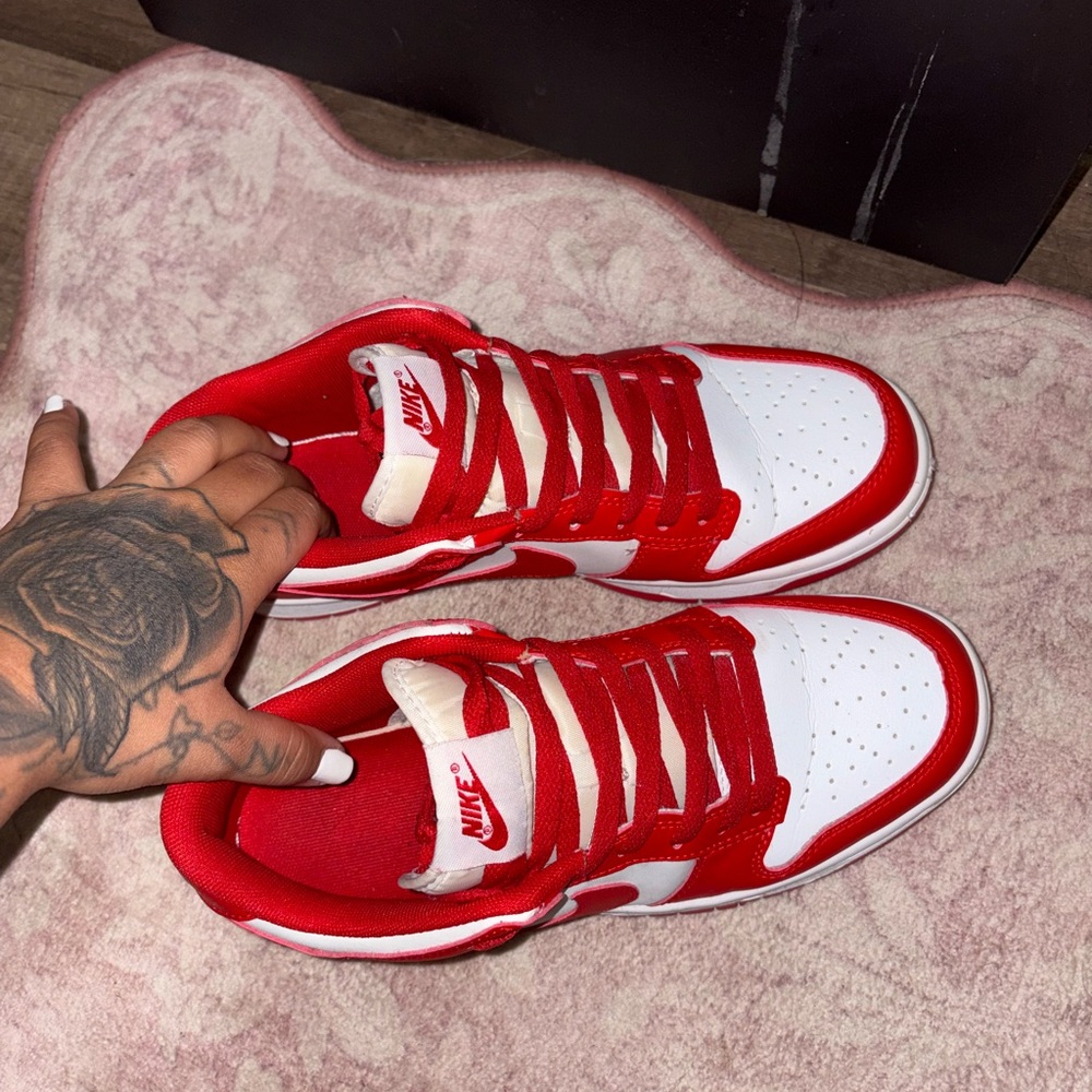 Nike Red and White Athletic Shoes